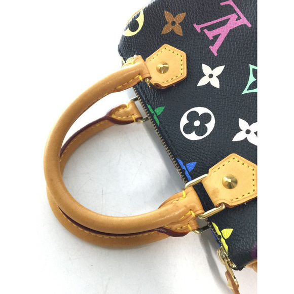 Louis Vuitton Speedy Monogram Multicolor Handbag Black - Picture 7 of 9